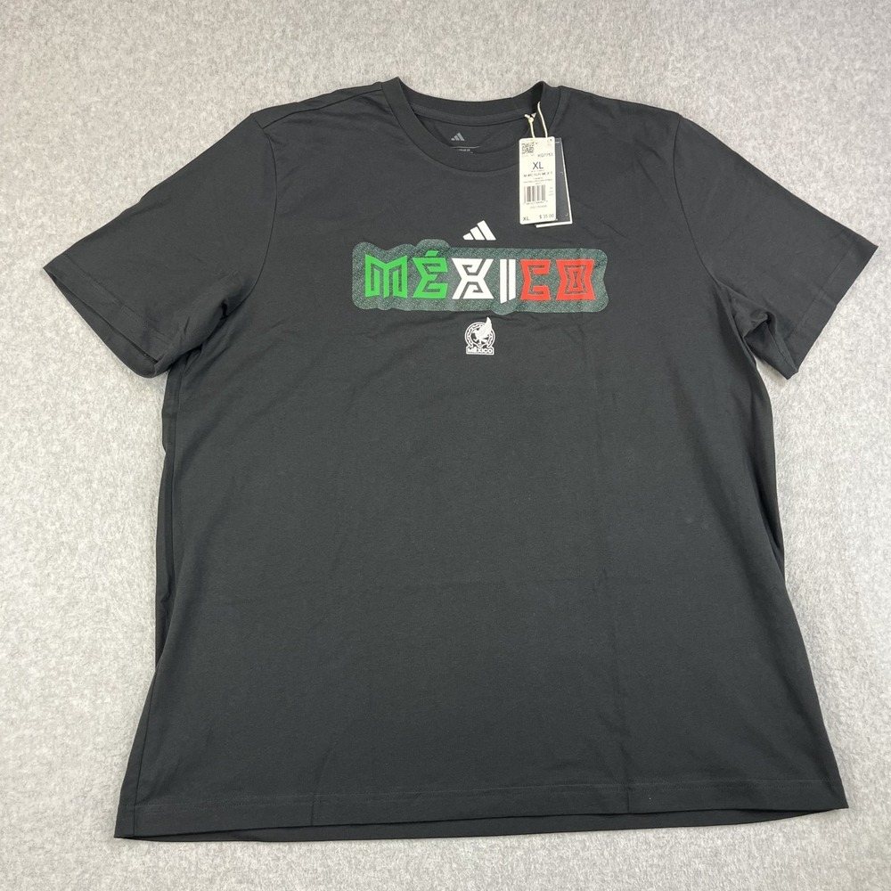 Adidas FIFA World Cup 26 Mexico Black Home Graphic Tee Mens XL KQ7753